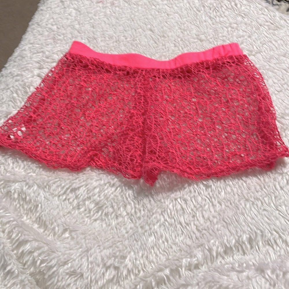 Banana split bathing suit cover up hot pink size small